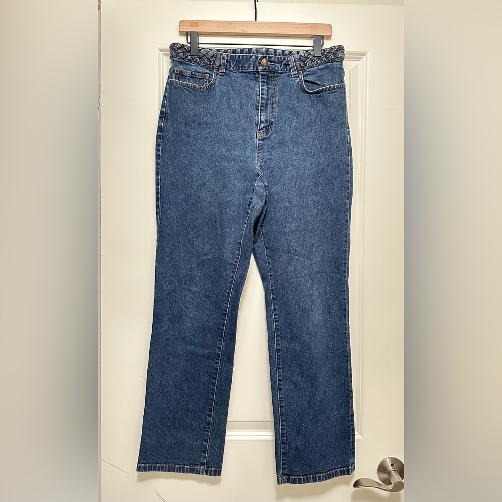 Ralph Lauren Lauren jeans Co braided waist high rise straight leg jeans